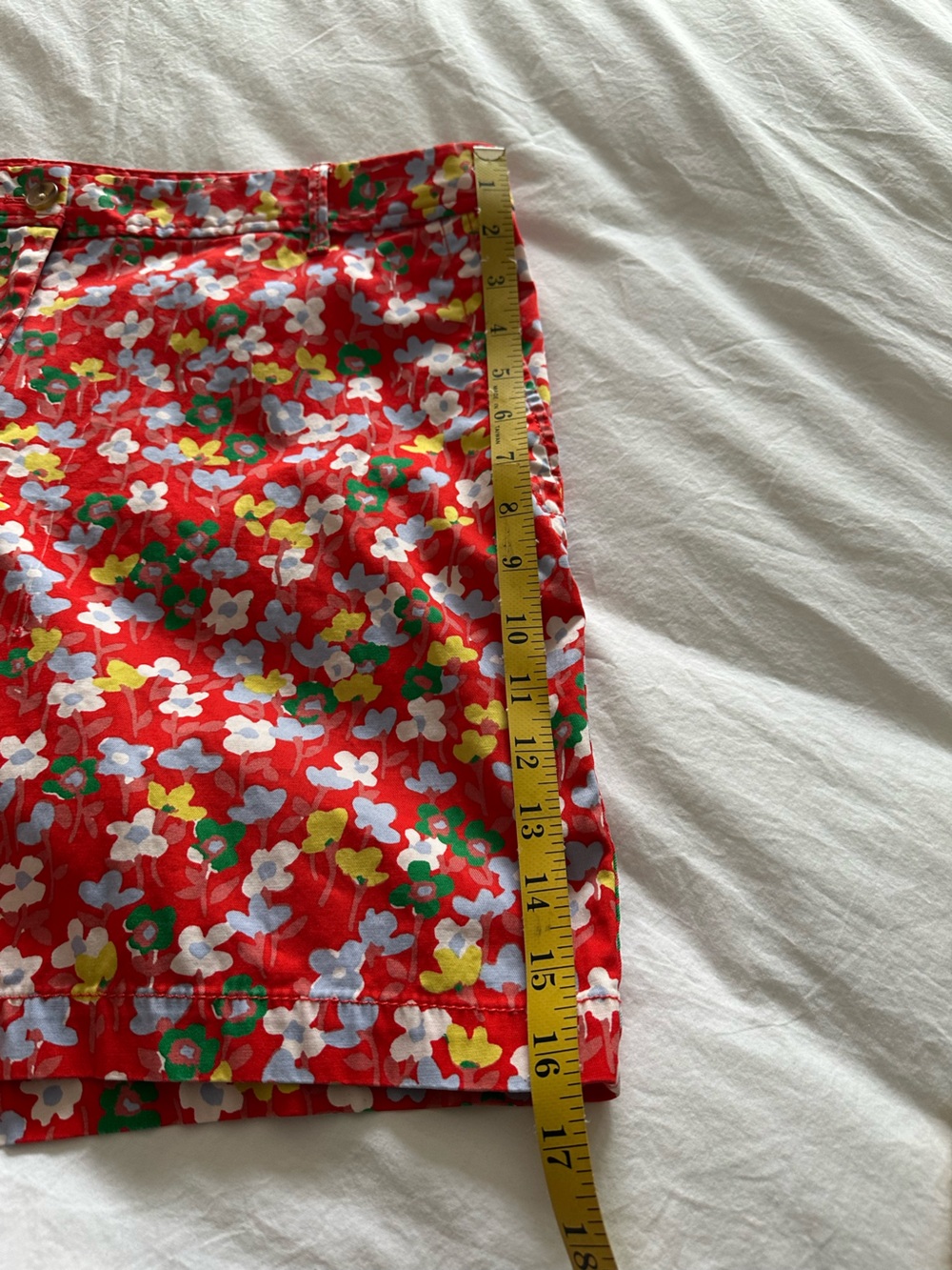 Talbots Red Floral Print Bermuda Shorts, size 14 - Picture 6 of 11